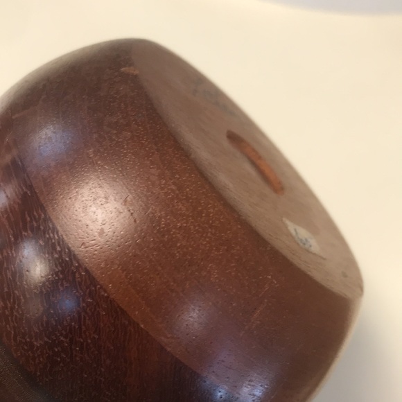 Vintage Signed/Penny Dated Lloyd Cheney Turned Exotic Hardwood Vase - Picture 7 of 12